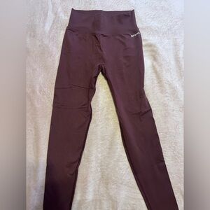 Women's Burgundy Leggings by Dfyne